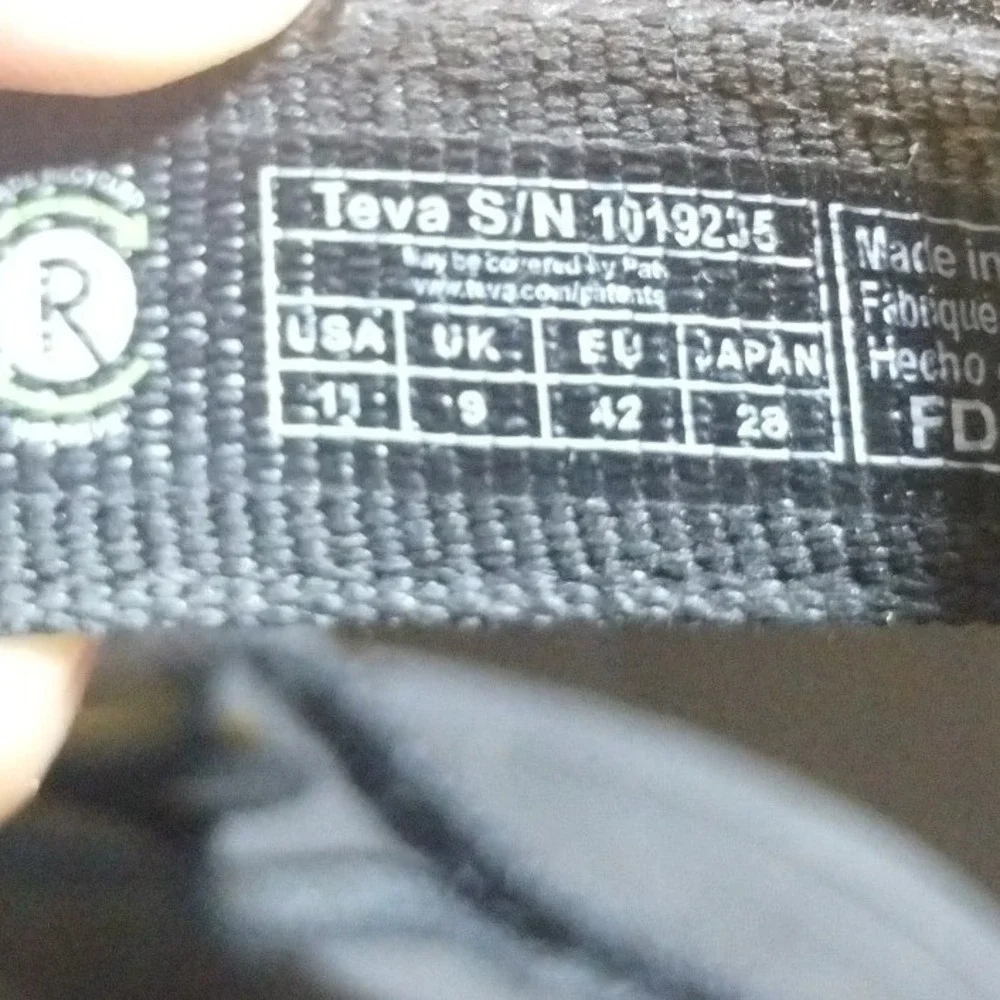Teva Hurricane XLT2 Mens Sandals Black Sport Hiking Strappy 1019234-BLK Size 11
